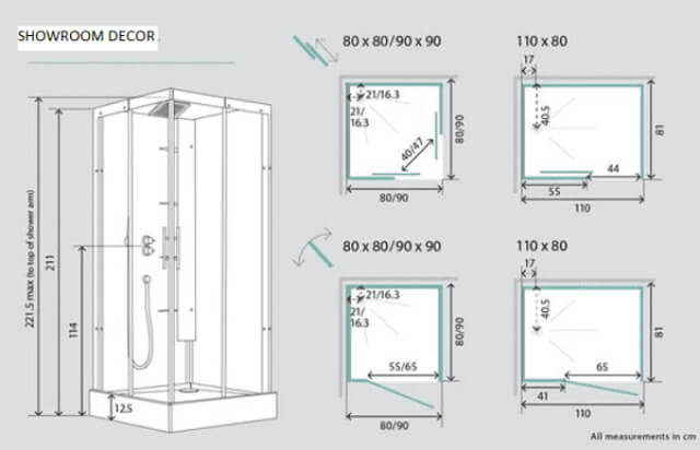 Kích Thước Phòng Tắm Kính 3